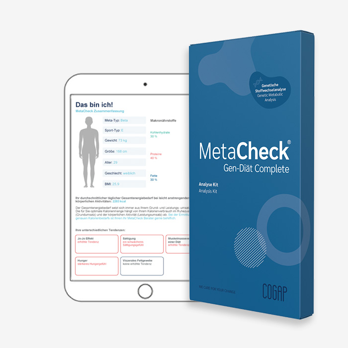 MetaCheck Gen-Diät Lite | Genetische Stoffwechselanalyse mit digitaler Auswertung