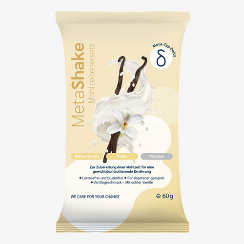 MetaShake Delta einzelnes Sachet Mahlzeitenersatz mit Vanillegeschmack