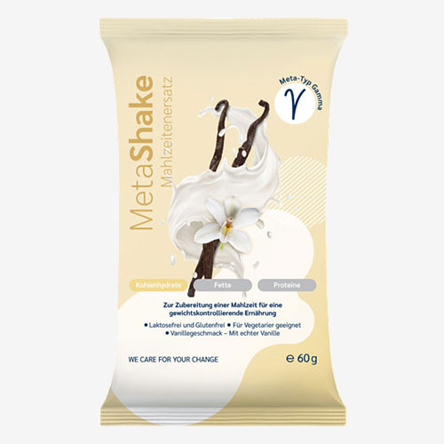MetaShake Gamma einzelnes Sachet Mahlzeitenersatz mit Vanillegeschmack